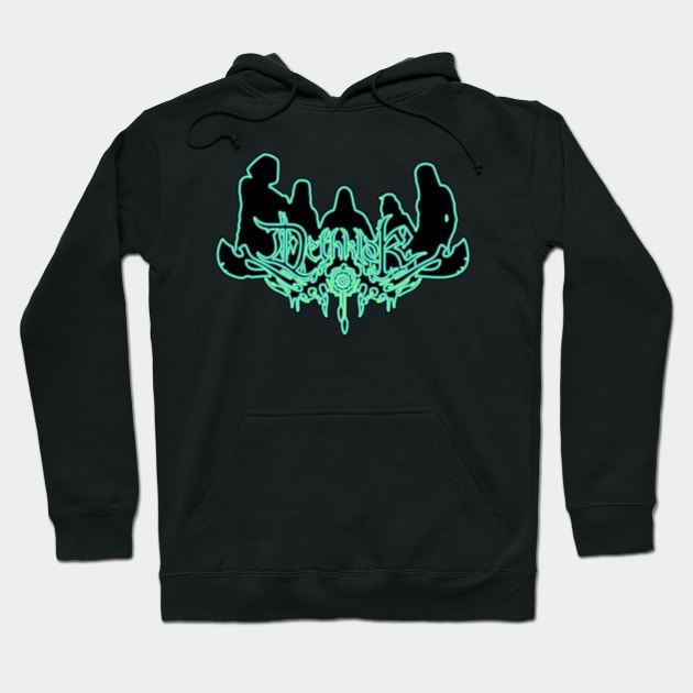 Poison Mist Neon Sign Dethklok Logo Hoodie by gkillerb